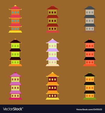Traditional chinese house asian architecture vector image