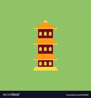 Traditional chinese house asian architecture vector image