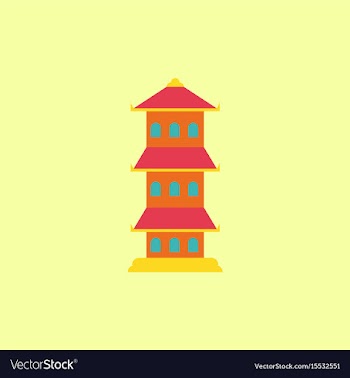 Traditional chinese house asian architecture vector image