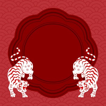 Traditional Chinese tiger frame background, | Free Photo - rawpixel