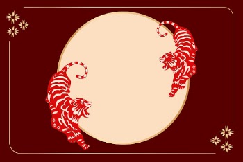 Traditional Chinese tiger frame background, | Free Photo - rawpixel
