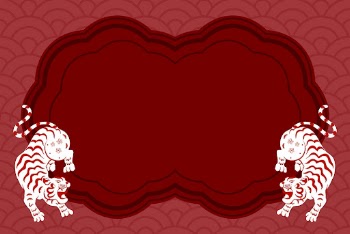 Traditional Chinese tiger frame background, | Free PSD - rawpixel