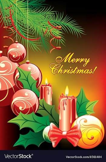 Traditional Christmas Background vector image