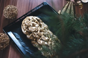 Traditional Czech christmas Vánočka 