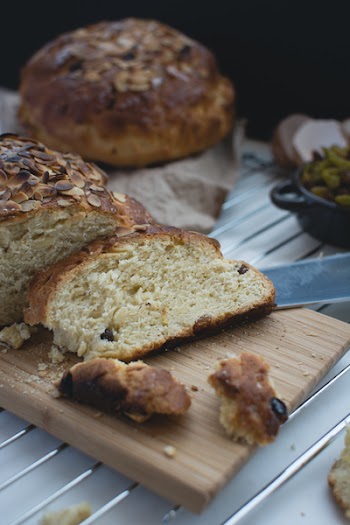 Traditional Czech Easter pastry Mazanec 