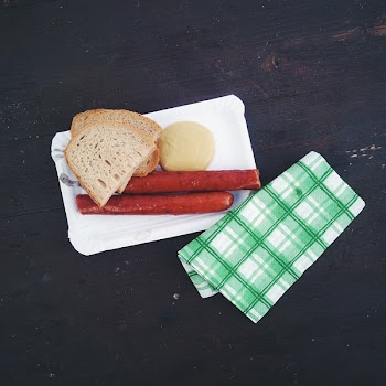 Traditional Czech smoked sausage 