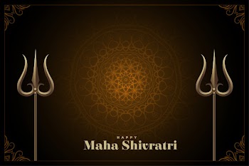 Traditional happy maha shivratri festival background Free Vector