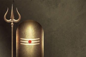 Traditional hindu lord shiva shivling background Free Vector