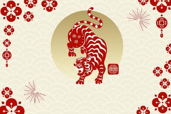 Traditional horoscope tiger background, Chinese | Free PSD - rawpixel