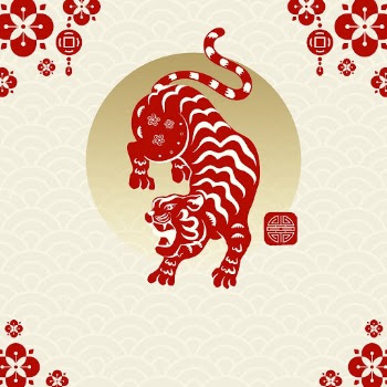 Traditional horoscope tiger background, Chinese | Free Vector - rawpixel