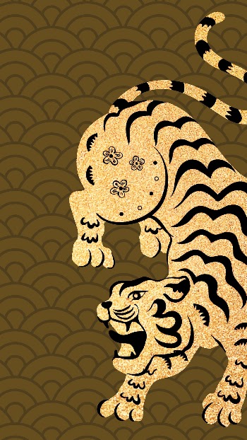 Traditional horoscope tiger iPhone wallpaper, | Free Photo - rawpixel