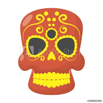 traditional mexican skull head icon