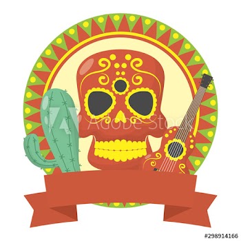 traditional mexican skull head icon