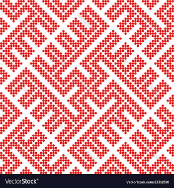 Traditional russian and slavic ornament red vector image