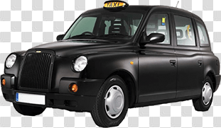Traditional UK Black Cab transparent PNG - StickPNG