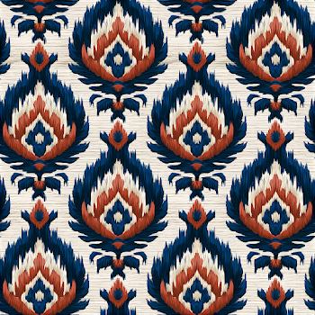 Traditional Uzbek Ikat Pattern