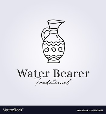 traditional water bearer logo line art