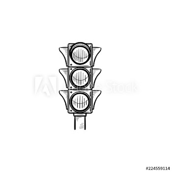 Traffic light hand drawn outline doodle icon