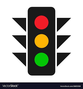 Traffic light logo graphic design template vector image