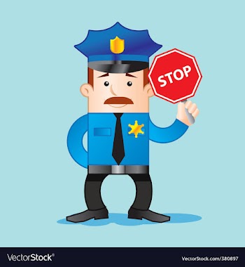 Traffic police vector image