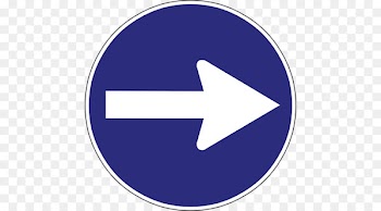 Traffic sign Arrow - Blue round arrow 