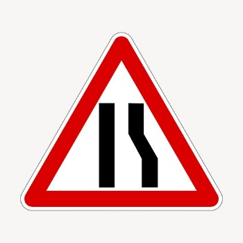 Traffic sign clipart, right lane | Free PSD - rawpixel