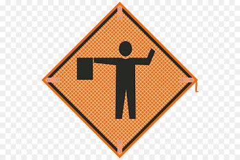 Traffic sign Construction Warning sign Roadworks - ahead flag 