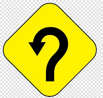 Traffic sign Curve Hairpin turn Line, line transparent background PNG clipart