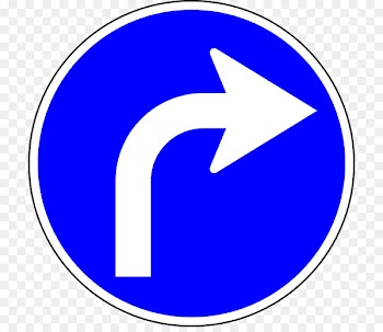 Traffic sign Mandatory sign Arrow -  
