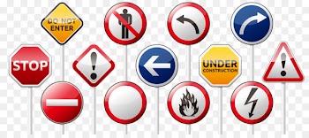 Traffic sign Road transport - Vector traffic safety cards 
