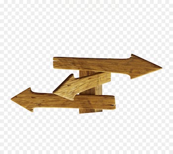 Traffic sign Street name sign Arrow - Wooden road sign 