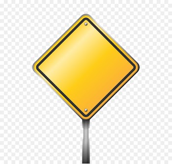 Traffic sign Warning sign Icon - Blank yellow road signs 