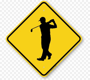 Traffic sign Warning sign Image Symbol - golfers sign 