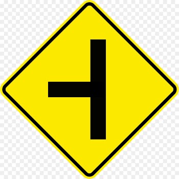Traffic sign Warning sign Road Three-way junction - road 