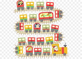 Train Advent calendar Christmas Toy - Train calendar 