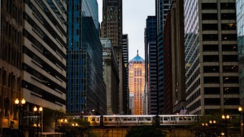 Train And Buildings 