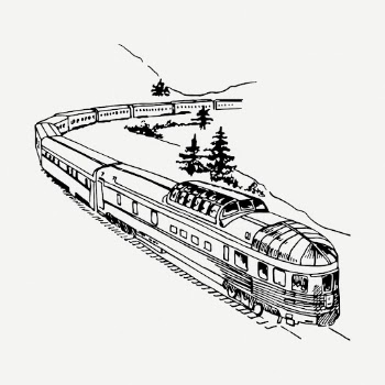 Train drawing, transportation vintage illustration | Free PSD - rawpixel