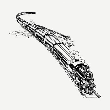 Train drawing, vintage transportation illustration | Free PSD - rawpixel