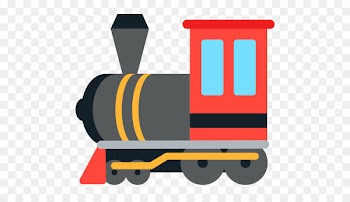 Train Emoji Steam locomotive Transport - suspension island 