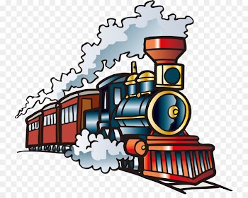 Train Hay Springs High School Clip art - Hand-painted with cartoon steam train 