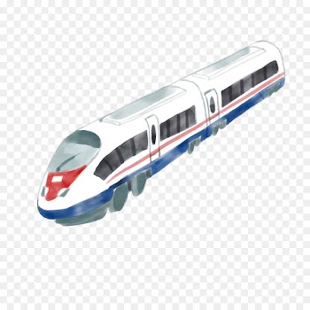 Train High-speed rail Rail transport Maglev - Vector white train 