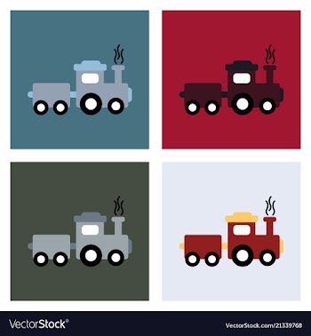 Train icon modern transportation sign isolated vector image