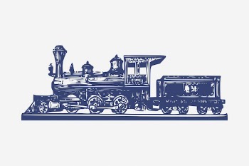 Train locomotive hand drawn illustration. | Free Photo - rawpixel