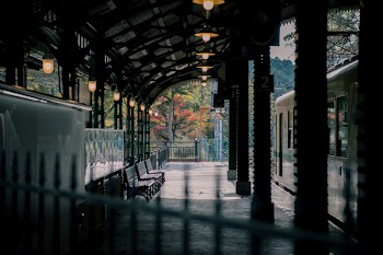 Train on Empty Subway Station