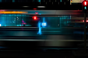 Train Passing Pedestrian Lane