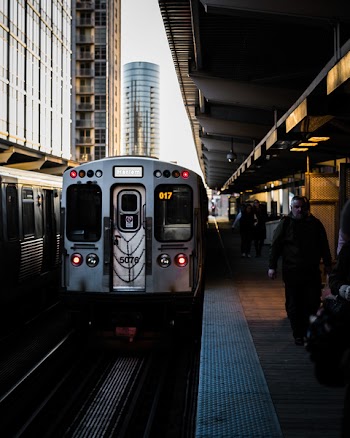 Train Passing Through Station