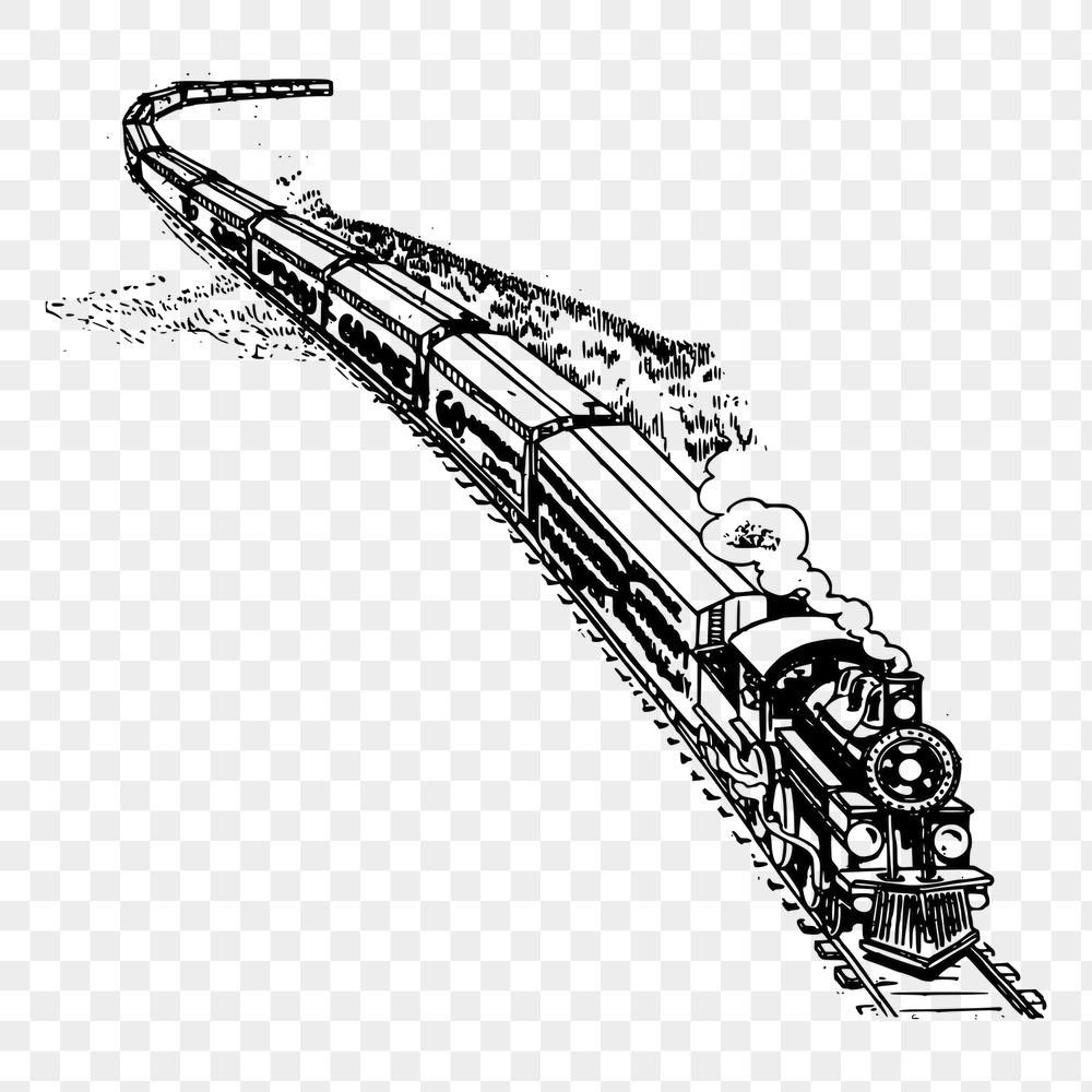 Train png sticker, vintage transportation | Free PNG - rawpixel