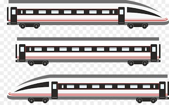 Train Rail transport Rapid transit TGV - Modern city metro train vector 