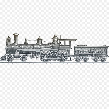 Train Rail transport Steam locomotive - Train Sketch 