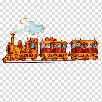 Train Rail transport, Vintage vehicles transparent background PNG clipart